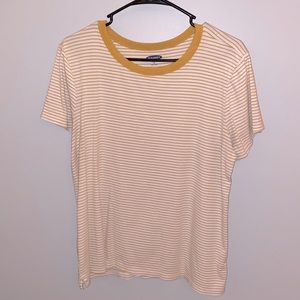 Old Navy yellow and white striped t-shirt